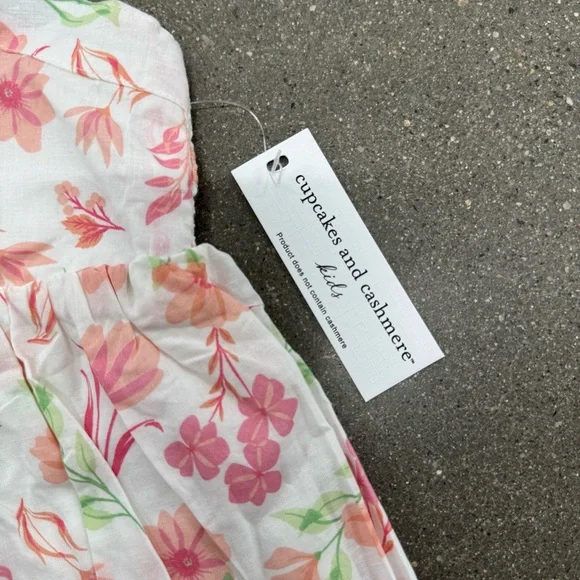 Cupcakes and Cashmere Floral Girls Dress with Bow Detail On Back NTW Size 8 - Picture 2 of 4